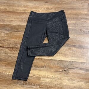 Black Leopard Print Leggings